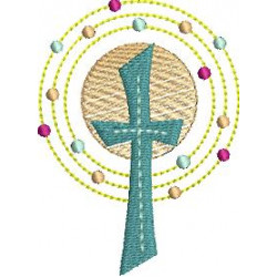 Stickdatei - Kreuz Lichtkreis